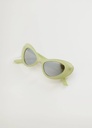 MANGO - Lunettes de soleil cat-eye vert bébé (100% protection UV) - Pochette et essuie lunette offerts  