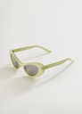 MANGO - Lunettes de soleil cat-eye vert bébé (100% protection UV) - Pochette et essuie lunette offerts  