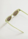 MANGO - Lunettes de soleil cat-eye vert bébé (100% protection UV) - Pochette et essuie lunette offerts  