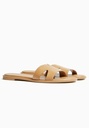 Bershka - FLAT - Sandales de bain - sand